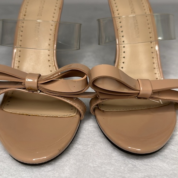 Adrienne Vittadini Nude Bow Slide Sandals 6 - Picture 3 of 11